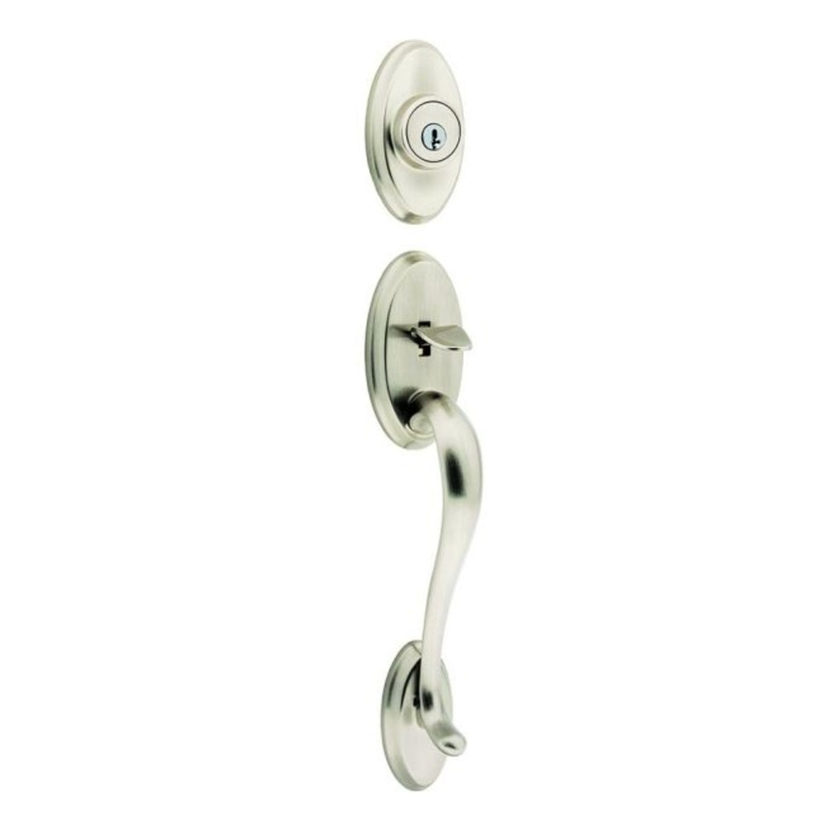 Weiser Lock GA9671SE15S Exterior Shelburne Double Cylinder Active Handleset, Satin Nickel