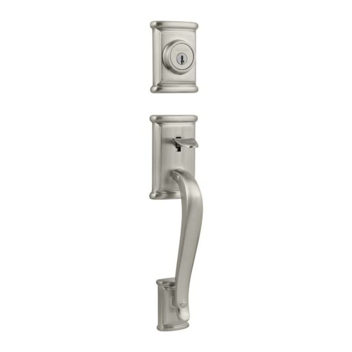 Weiser Lock GCA71ADH15 Exterior Ashfield Dummy Handleset, Satin Nickel