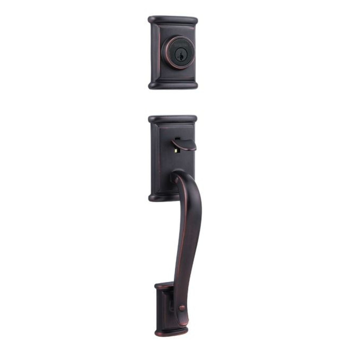 Weiser Lock GCA9671ADH11PS Exterior Ashfield Double Cylinder Active Handleset, Venetian Bronze