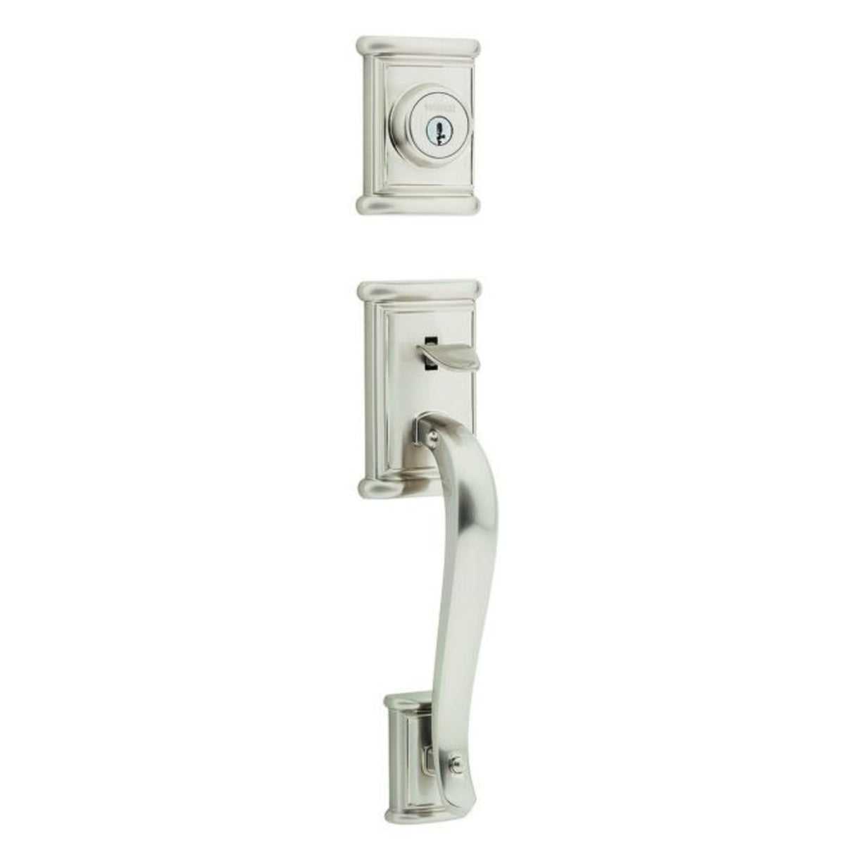 Weiser Lock GCA9671ADH15S Exterior Ashfield Double Cylinder Active Handleset, Satin Nickel