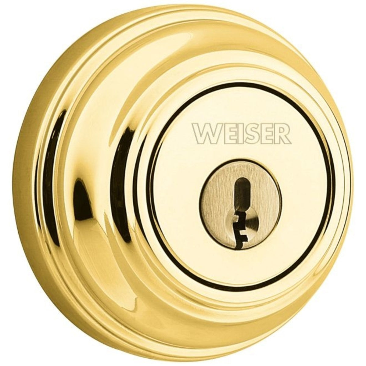 Weiser Lock GCD93713BRS  Double Cylinder Deadbolt, Lifetime Bright Brass