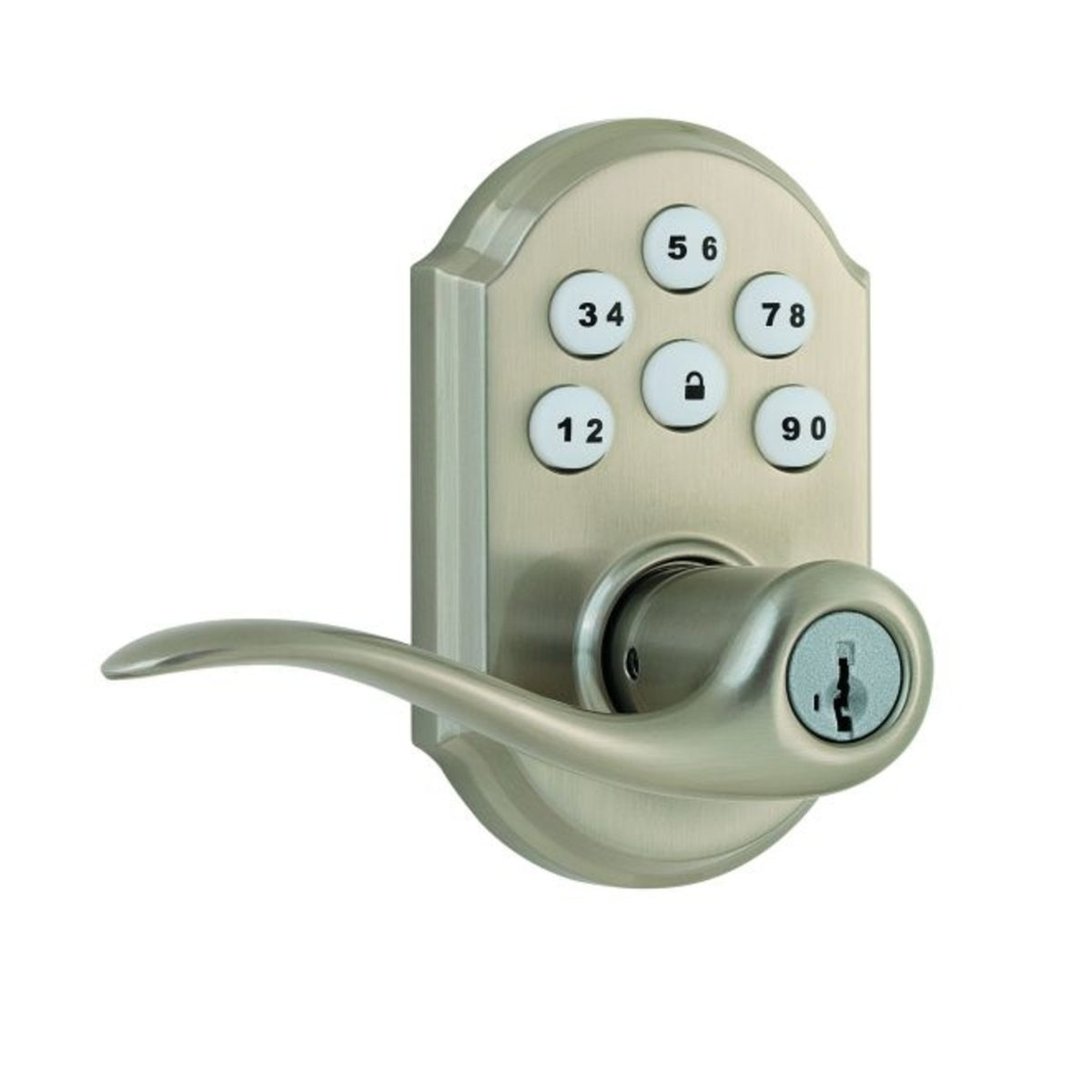 Weiser Lock GED1450TC15S Smartcode Electronic Deadbolt With Smart Key, Satin Nickel