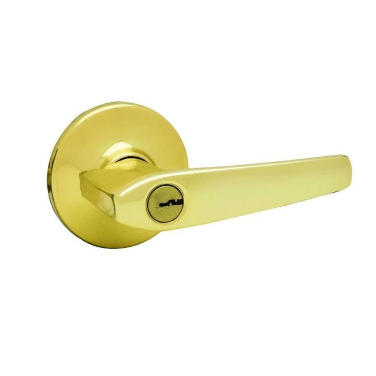 Weiser Lock GLC535K3K Kim Entry Door Lock, Bright Brass