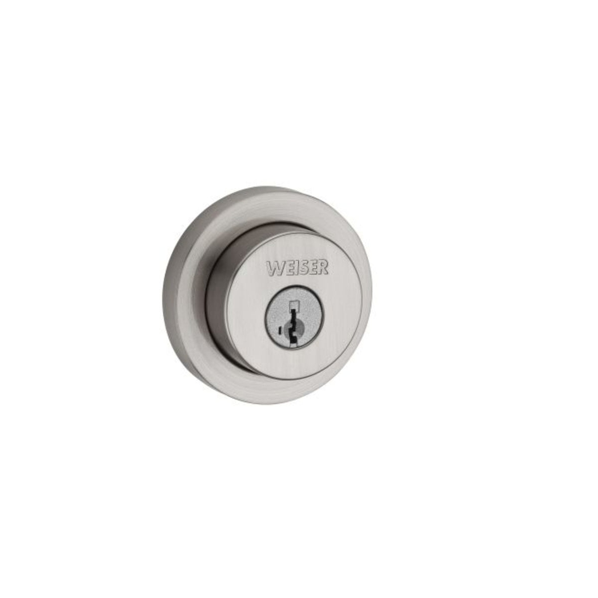 Weiser Lock SSD9471RDT15 Round Double Cylinder Deadbolt, Satin Nickel