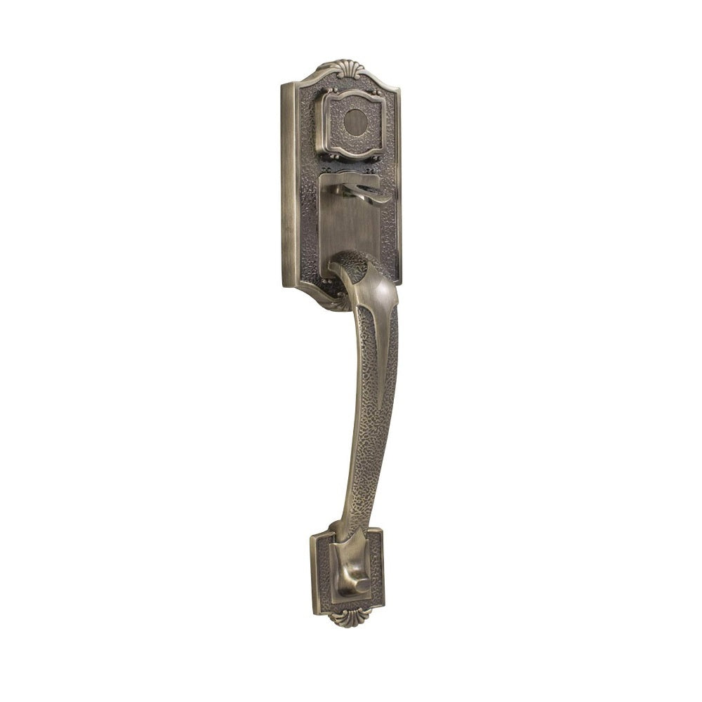 Weslock 01415-A--0020 Colonial Interconnected Exterior Dummy Handleset, Antique Brass