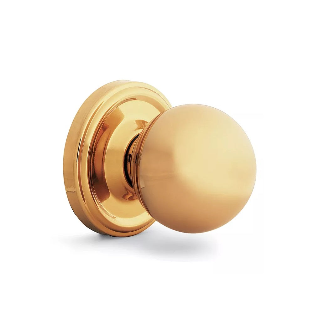 Weslock 00600B3B3SL20 Ambassador Passage Door Knob, Bright Brass