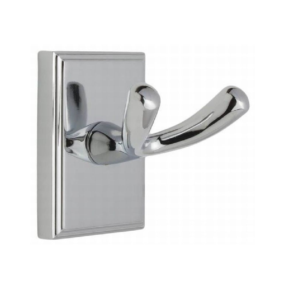 Weslock 9701CH Peoria Back Plate Dual Robe Hook, Polished Chrome