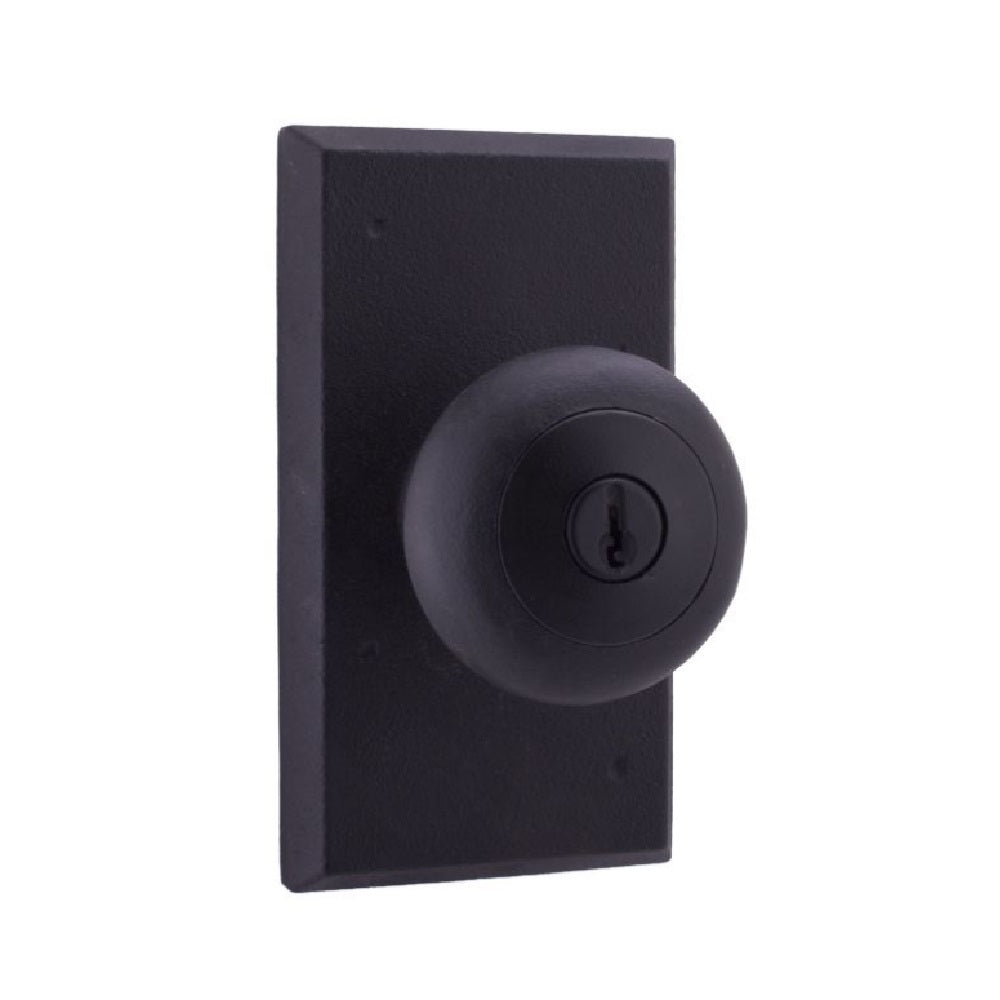 Weslock 07340F2F2SL23 Wexford Square Entry Door Knob, Black