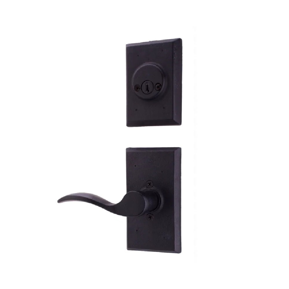Weslock L7802--H2SL20 Left Hand Carlow Interior Double Cylinder Handleset, Black