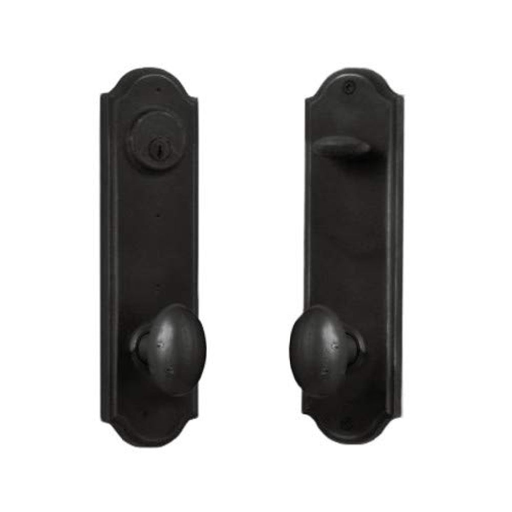 Weslock L7651M2M2SL2D Left Hand Durham Single Cylinder Deadbolt Keylock, Black