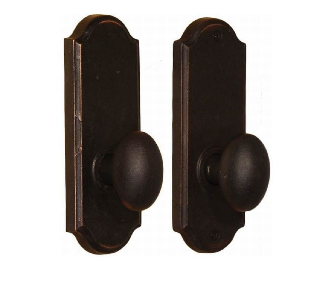 Weslock L7200M1M1SL20 Left Hand Durham Sutton Passage Door Knob, Oil Rubbed Bronze