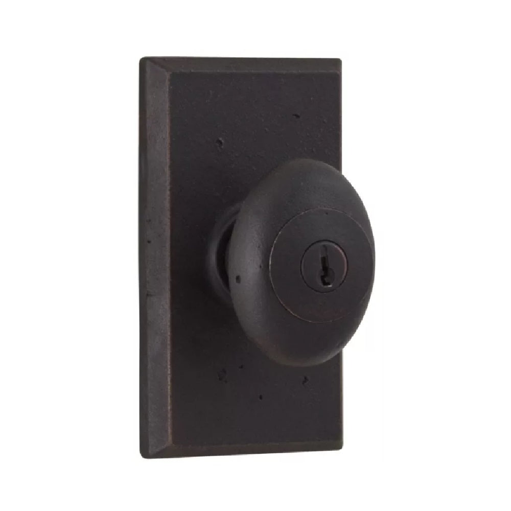 Weslock 07340M1M1SL23 Durham Square Entry Door Knob, Oil Rubbed Bronze