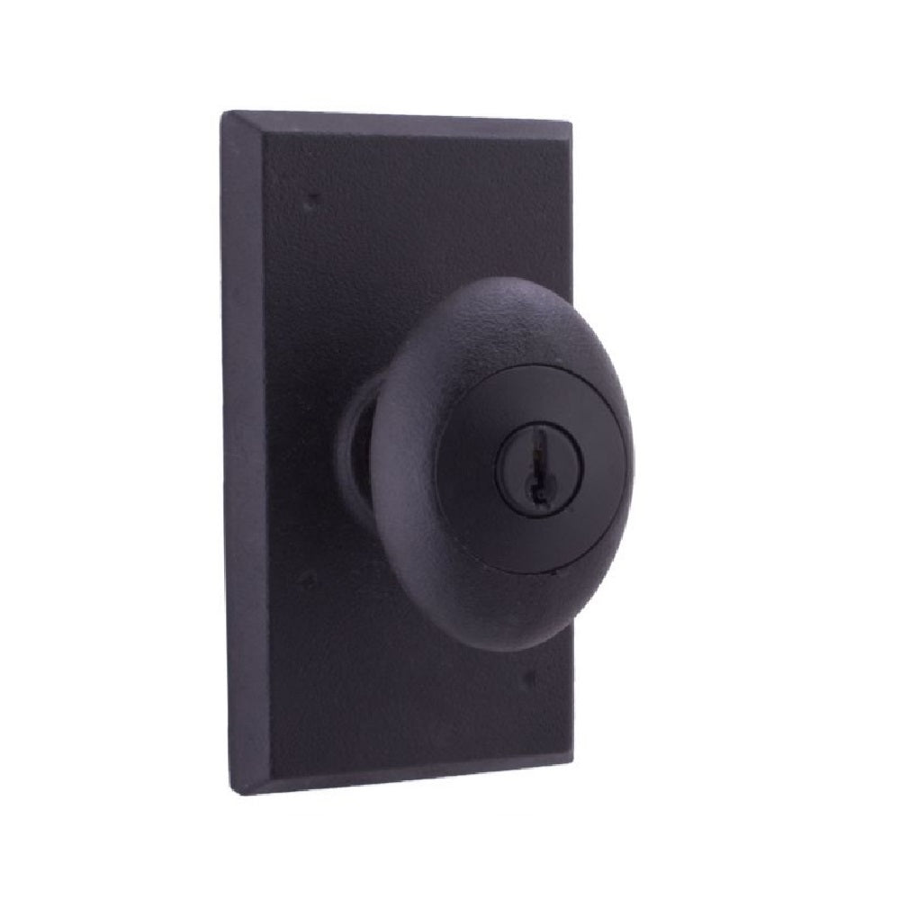 Weslock 07340M2M2SL23 Durham Square Entry Door Knob, Black