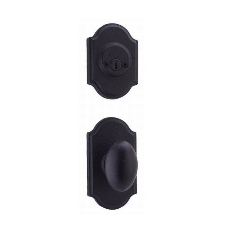 Weslock 07402--M2SL2D Durham Castletown Double Cylinder Interior Handleset, Black