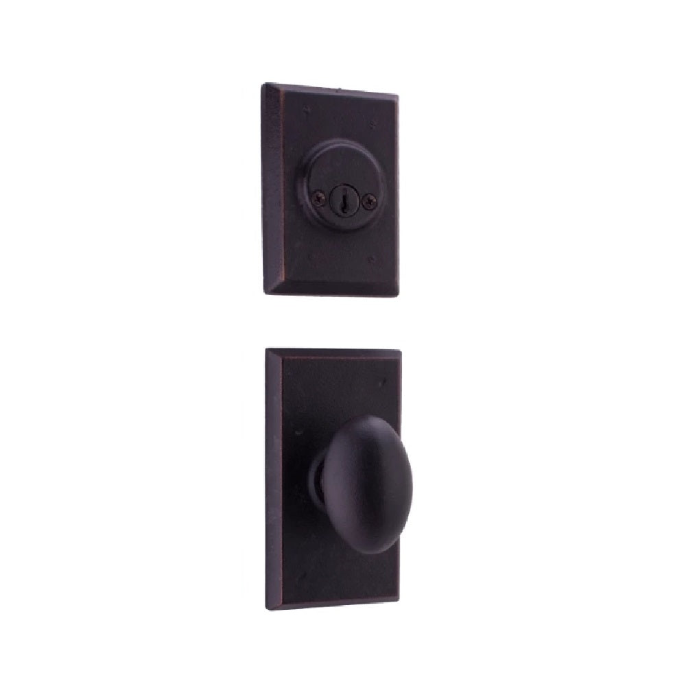 Weslock 07802--M1SL2D Durham Interior Double Cylinder Handleset, Oil Rubbed Bronze