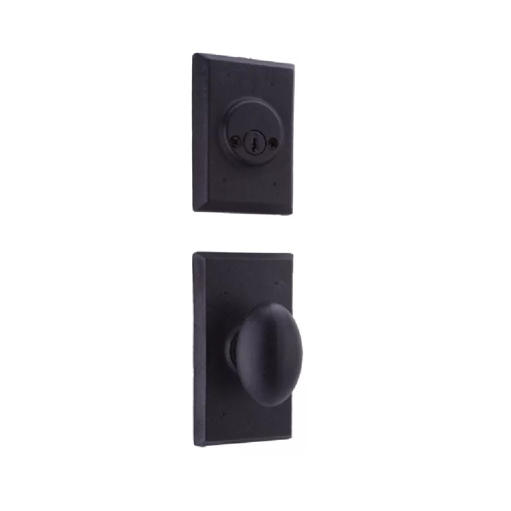 Weslock 07802--M2SL2D Durham Interior Double Cylinder Handleset, Black