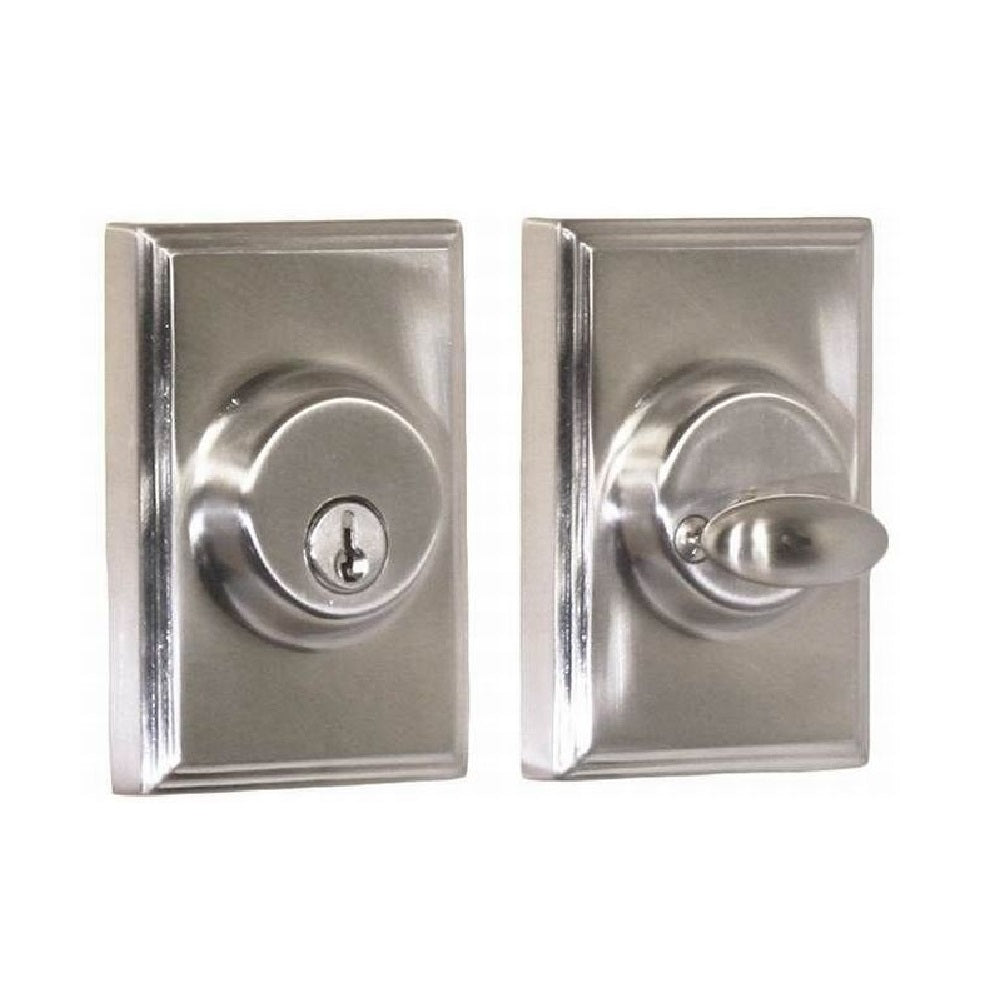 Weslock 03771-N-NSL23 Woodward Single Cylinder Deadbolt, Satin Nickel