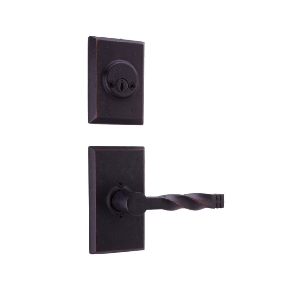 Weslock 07802--N1SL2D Monoghan Interior Double Cylinder Handleset, Oil Rubbed Bronze