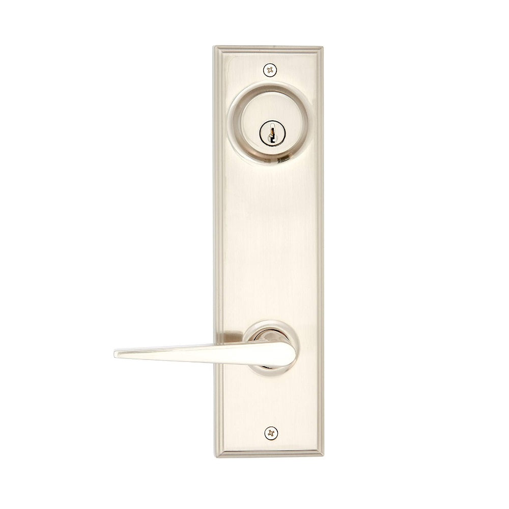 Weslock 06202--2NSL2D Urbana Woodward Interior Double Cylinder Handleset, Satin Nickel