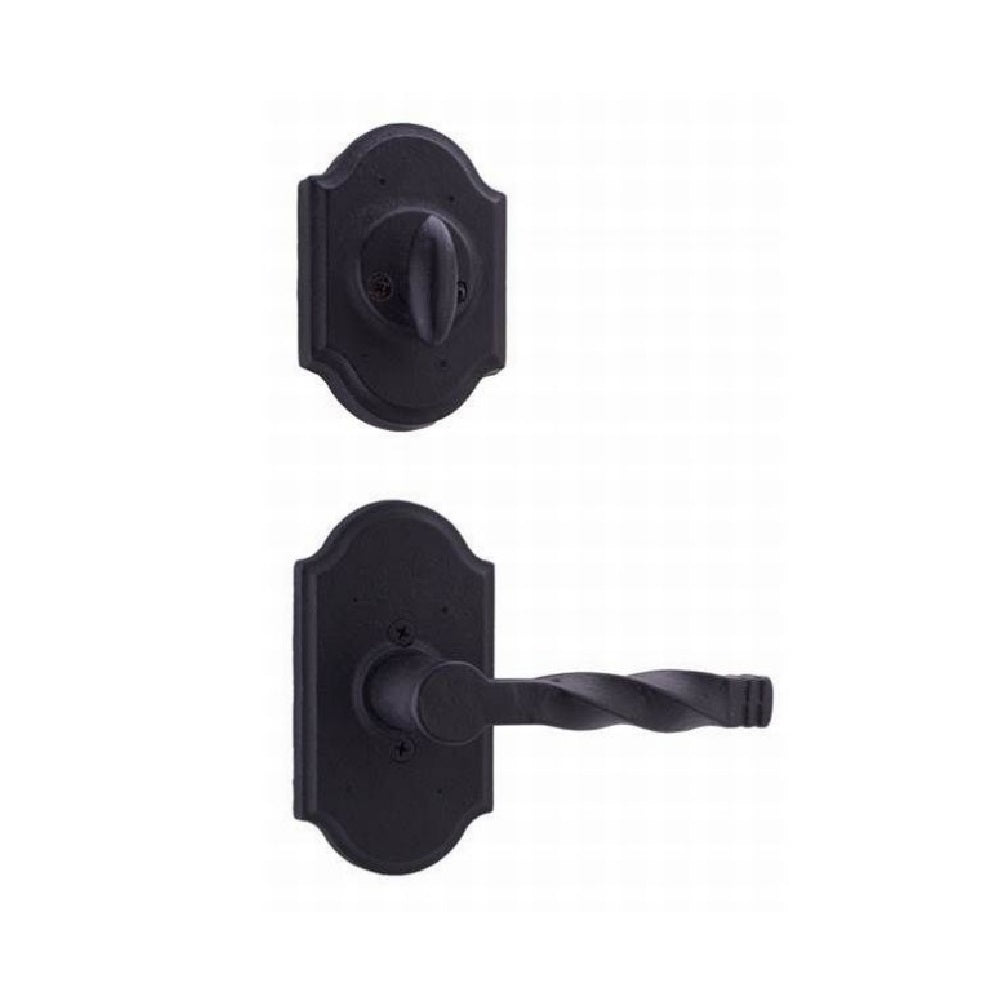 Weslock 07400--N2SL20 Monoghan Castletown Single Cylinder Interior Handleset, Black