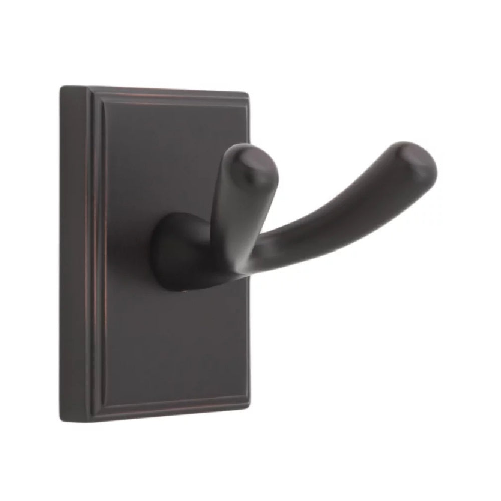 Weslock 9701ORB Peoria Back Plate Dual Robe Hook, Oil Rubbed Bronze