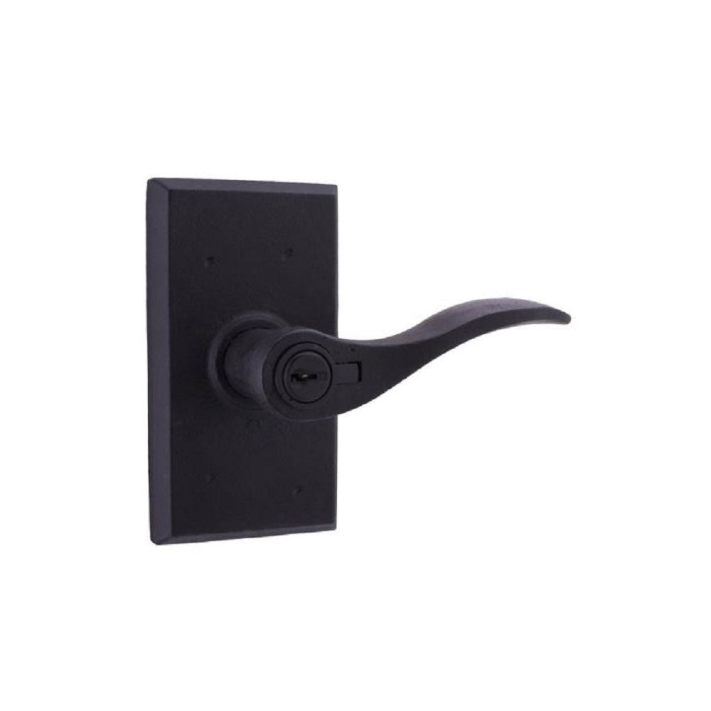 Weslock R7340H2H2SL23 Right Hand Carlow Square Entry Door Lever, Black