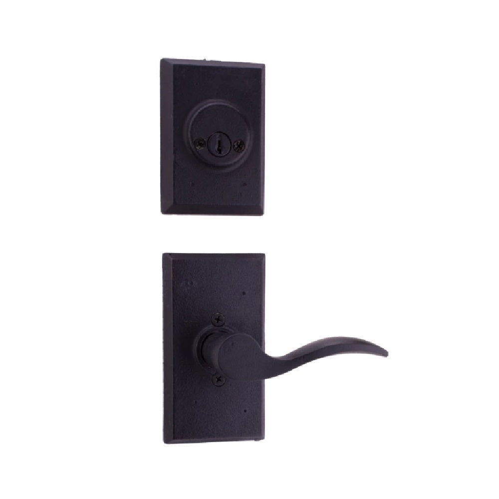 Weslock R7802--H2SL20 Carlow Aspen Interior Single Cylinder Handleset, Black