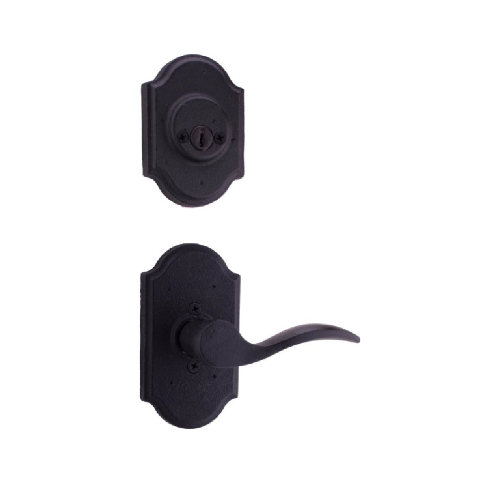 Weslock R7402--H2SL20 Castletown Double Cylinder Handleset, Black