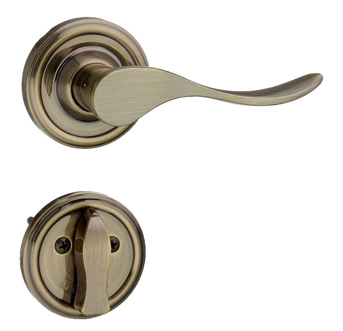 Weslock R2104--UA0020 Right Hand Bordeau Interior Dummy Handleset Trim, Antique Brass