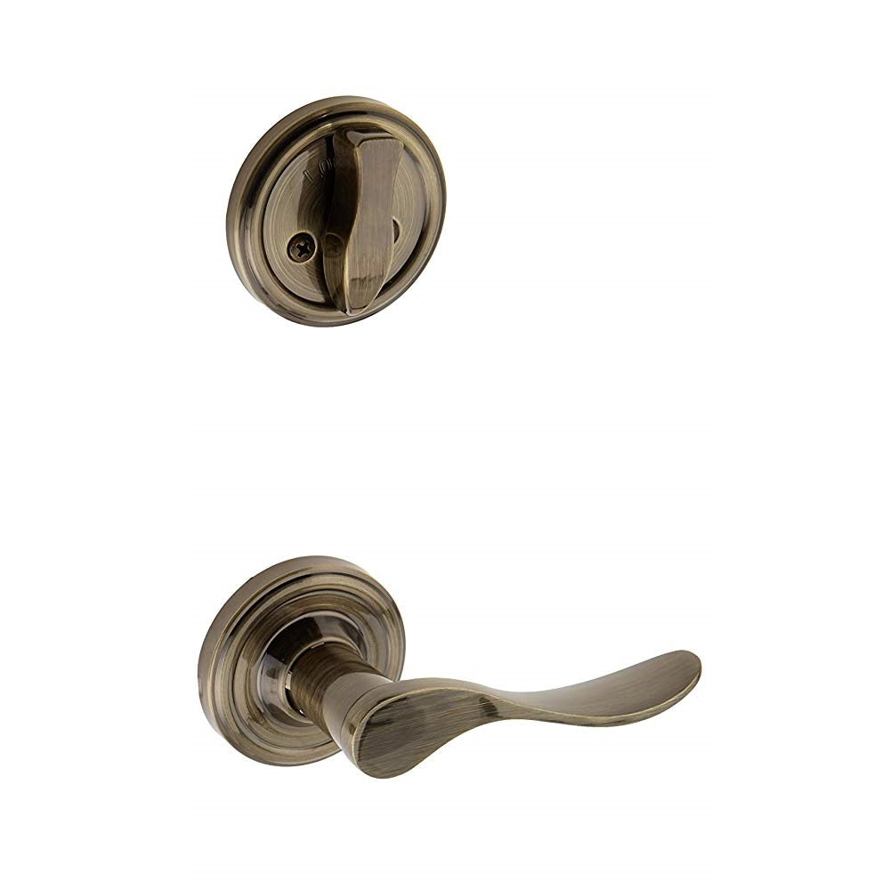 Weslock R2100--UASL20 Right Hand Bordeau Interior Single Cylinder Handleset, Antique Brass