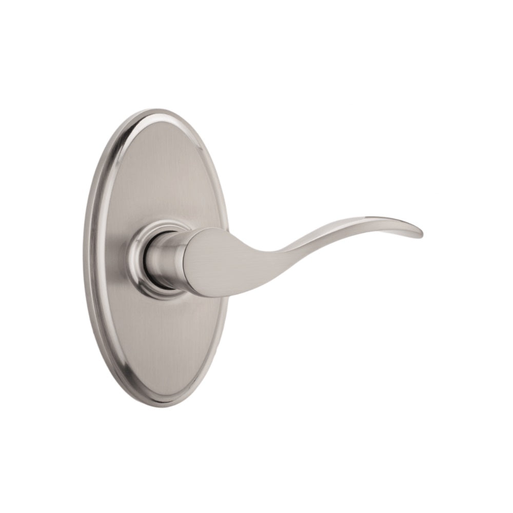 Weslock R2700UNUNSL20 Right Hand Bordeau Oval Passage Door Lever, Satin Nickel