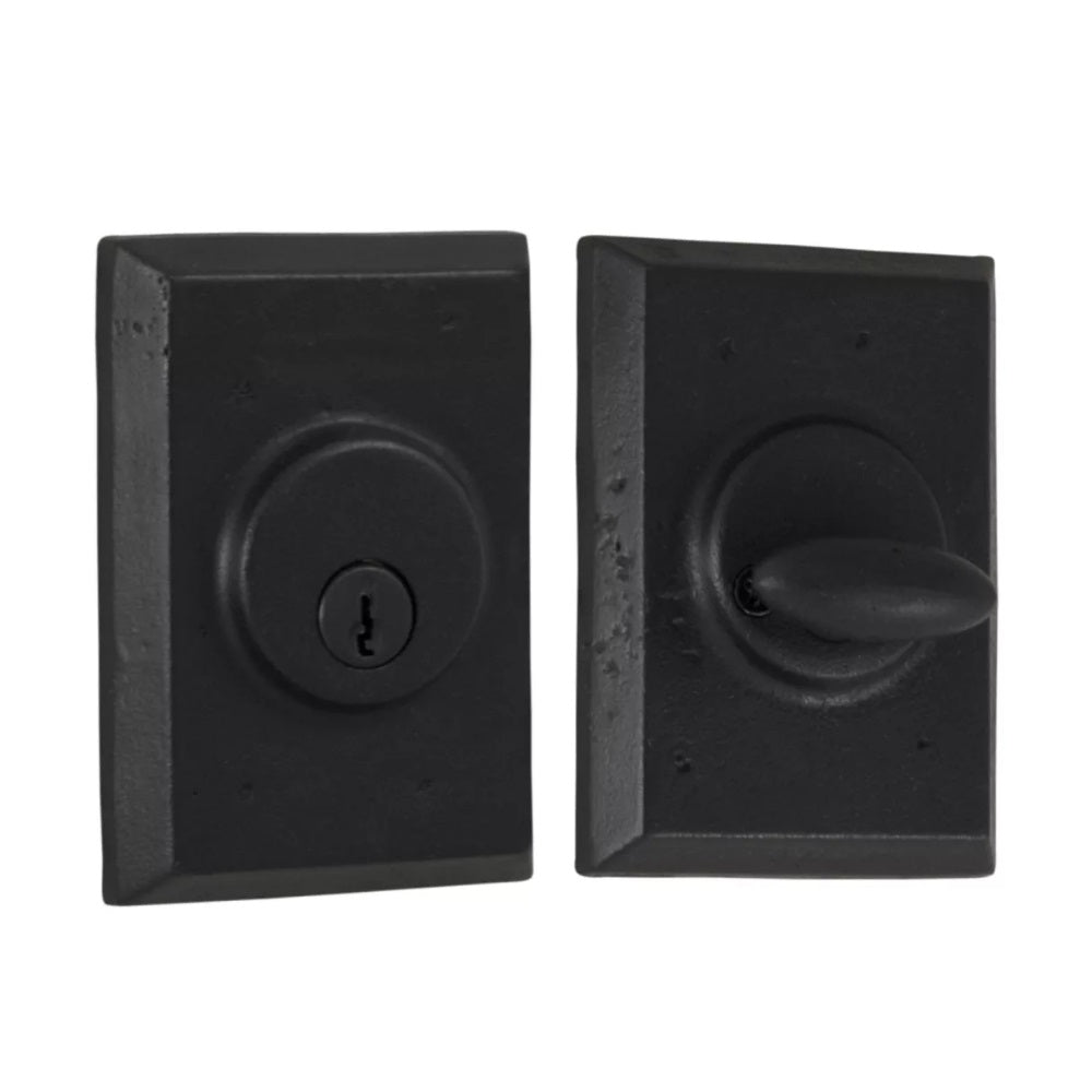 Weslock 07971-2-2SL23 Square Single Cylinder Deadbolt, Black