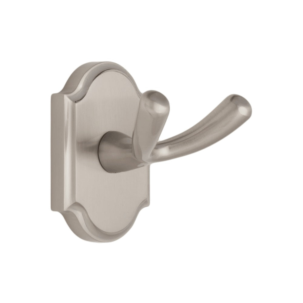 Weslock 9501SN Harvard Back Plate Dual Robe Hook, Satin Nickel