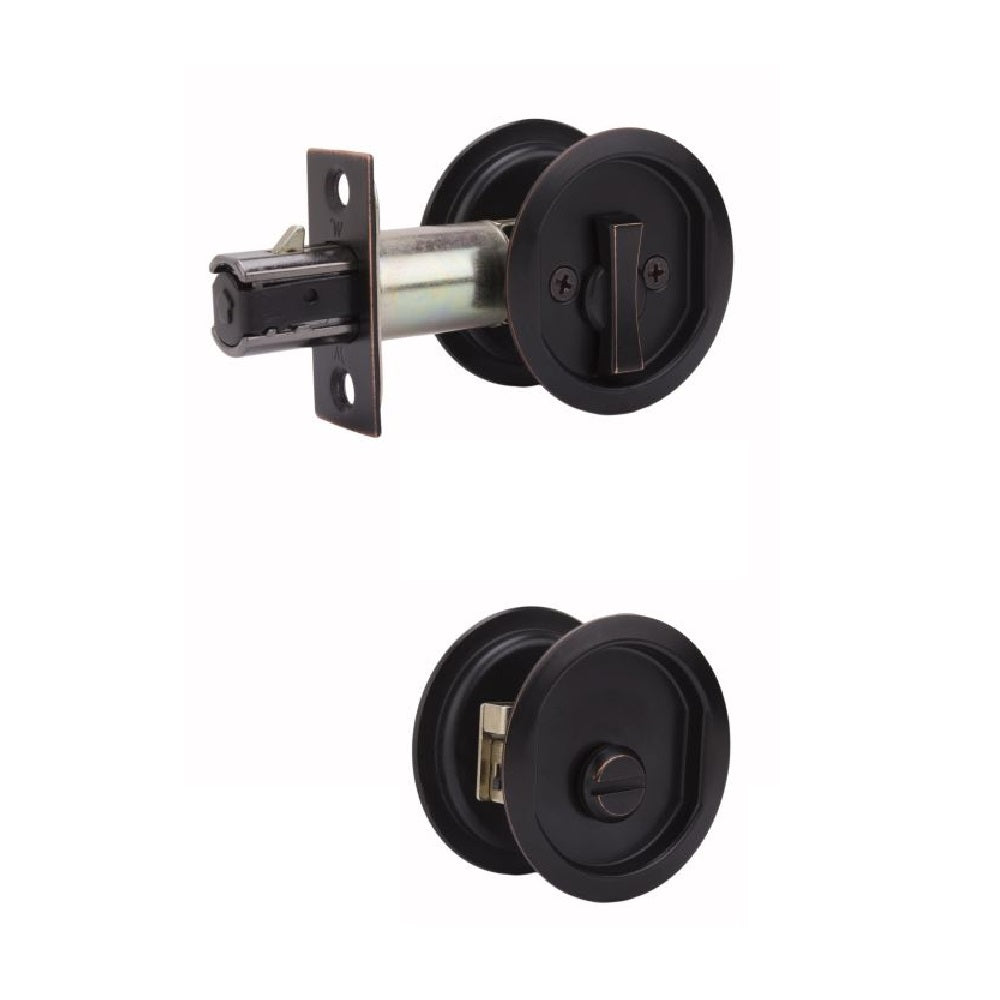 Weslock 00677X1X1 Privacy Pocket Door Lock, Oil Rubbed Bronze