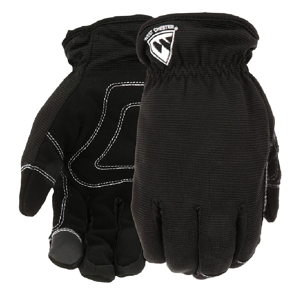 West Chester 96156BK-L Hi-Dexterity Insulated Winter Gloves, Elastic
