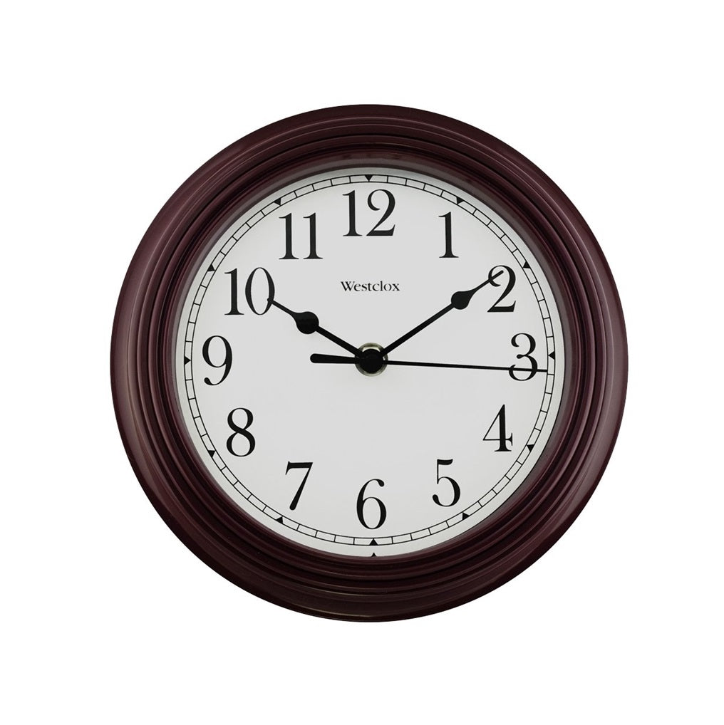 Westclox 46983 Simple Burgundy Wall Clock, 8-1/2"