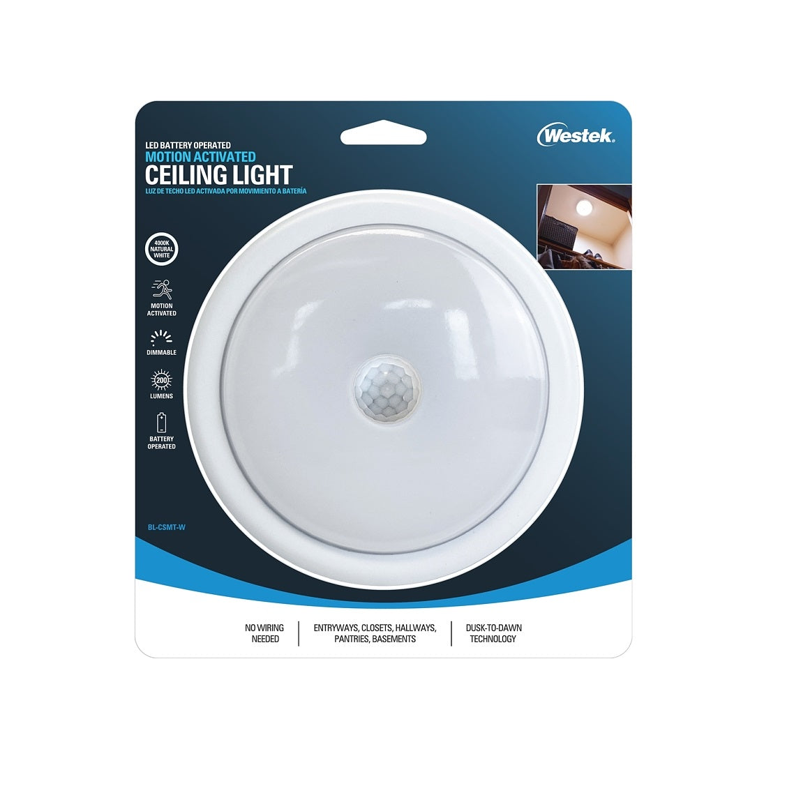 Westek BL-CSMT-WT Ceiling Light, White, 200 Lumens