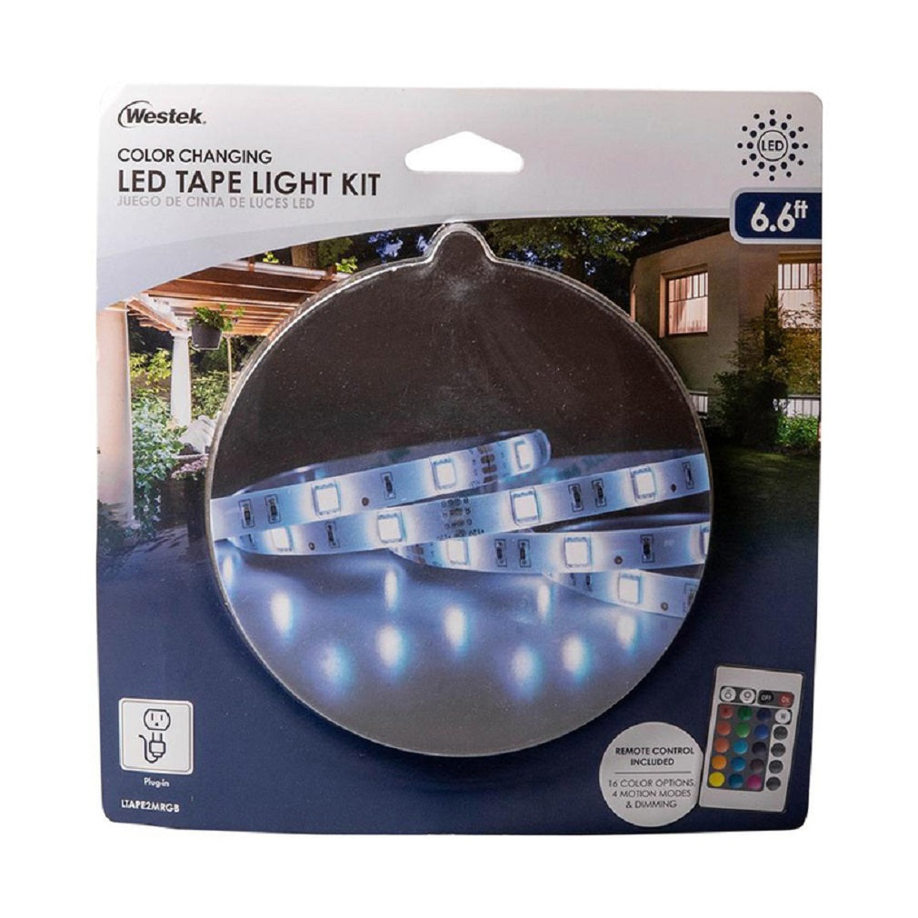 Westek LTAPE2MRGB-T LED Tape Light Kit, 6.6 Feet, White