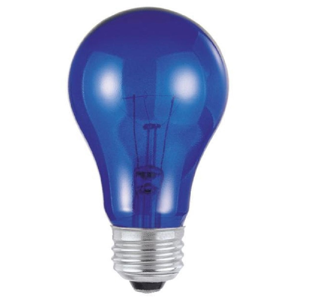 Westinghouse 3445 A-Line A19 Incandescent Bulb, Clear, Blue, 25 Watts