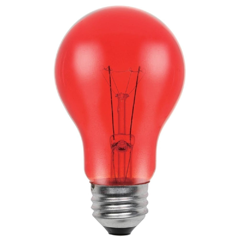 Westinghouse 3446  A-Line A19 Incandescent Bulb, Clear, Red, 25 Watts
