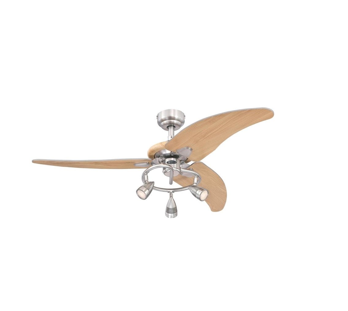 Westinghouse 72357 Elite Ceiling Fan, Brushed Nickel, 48 in