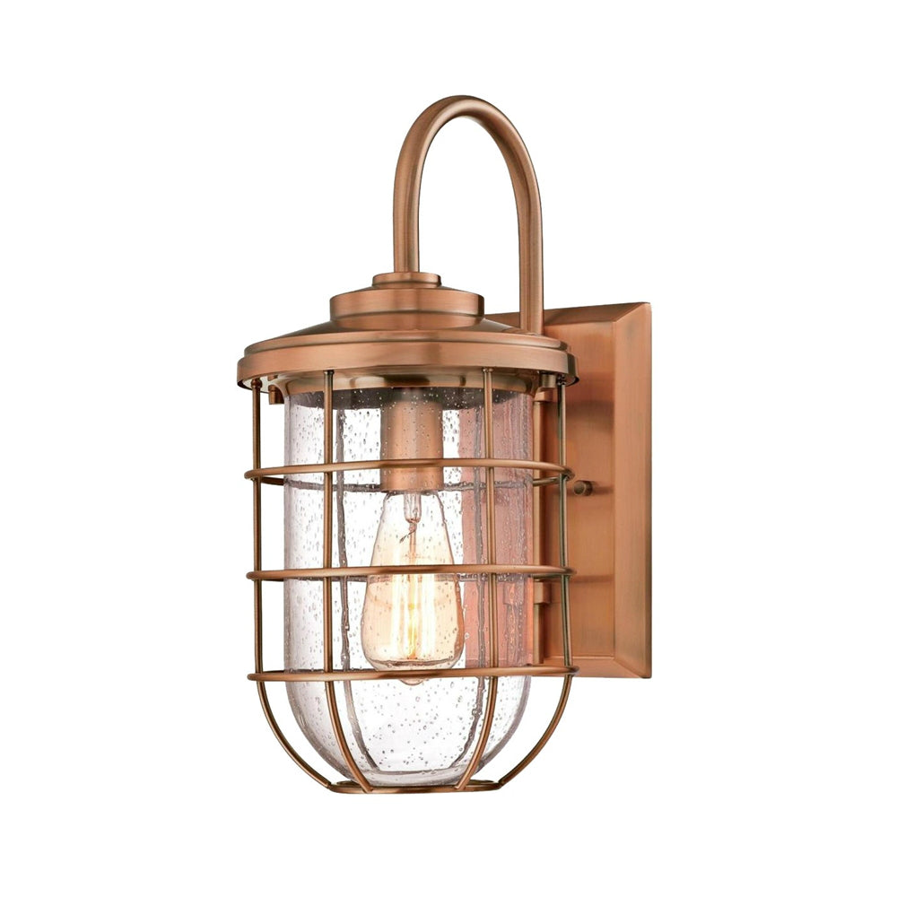 Westinghouse 63479 Ferry 1-Light Washed Outdoor Wall Mount Lantern, Copper