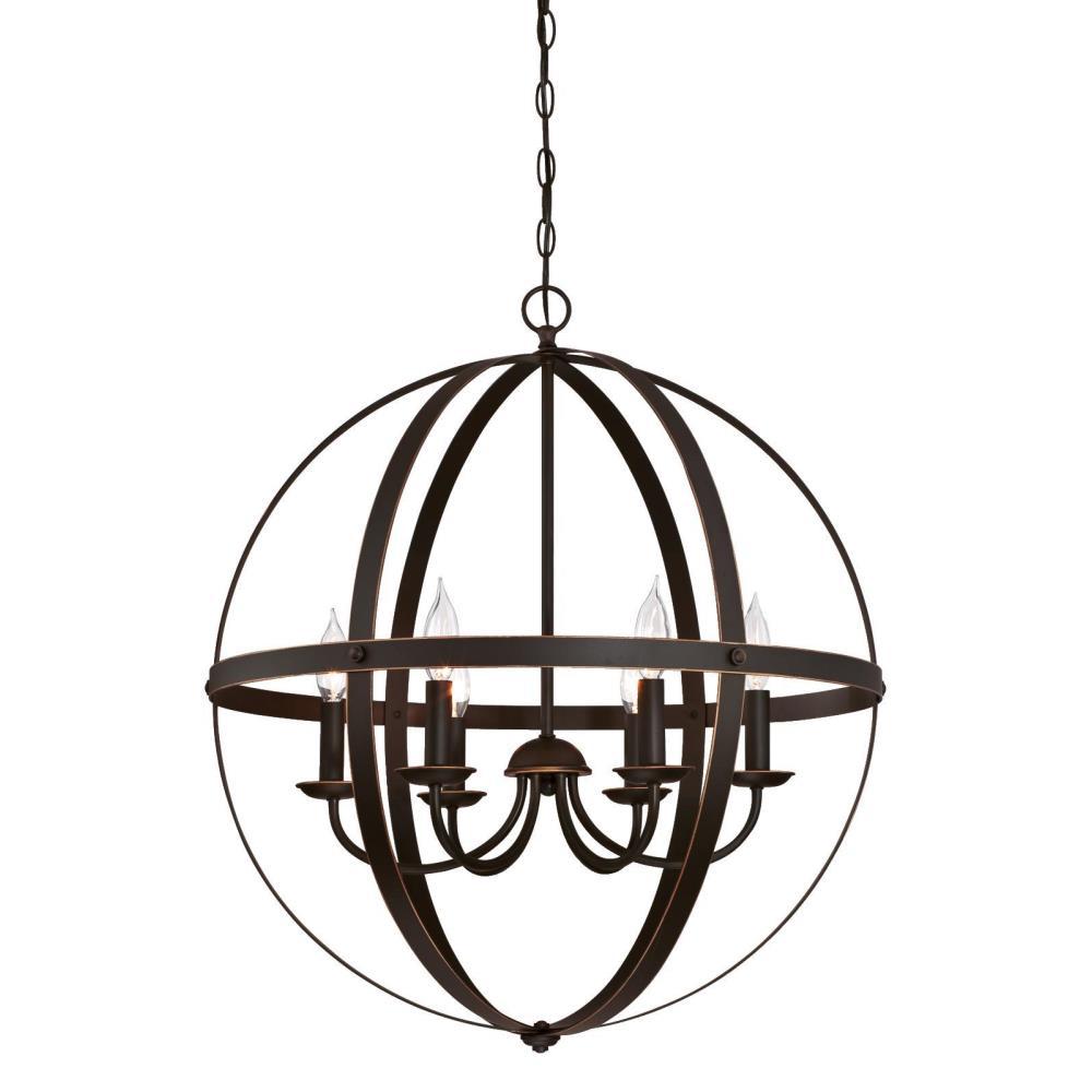 Westinghouse 63282 Stella Mira 6-Light with Highlights Chandelier, Oil Rubbed Bronze