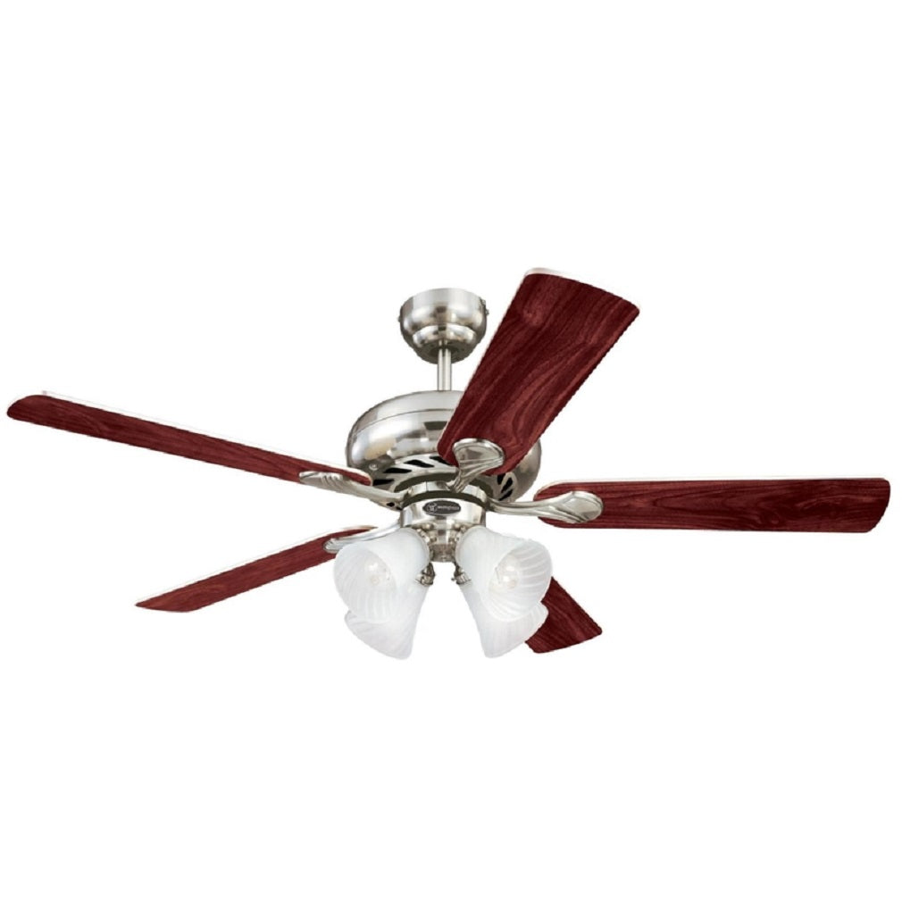Westinghouse 72359 Swirl Ceiling Fan, Brushed Nickel, 52 Inch