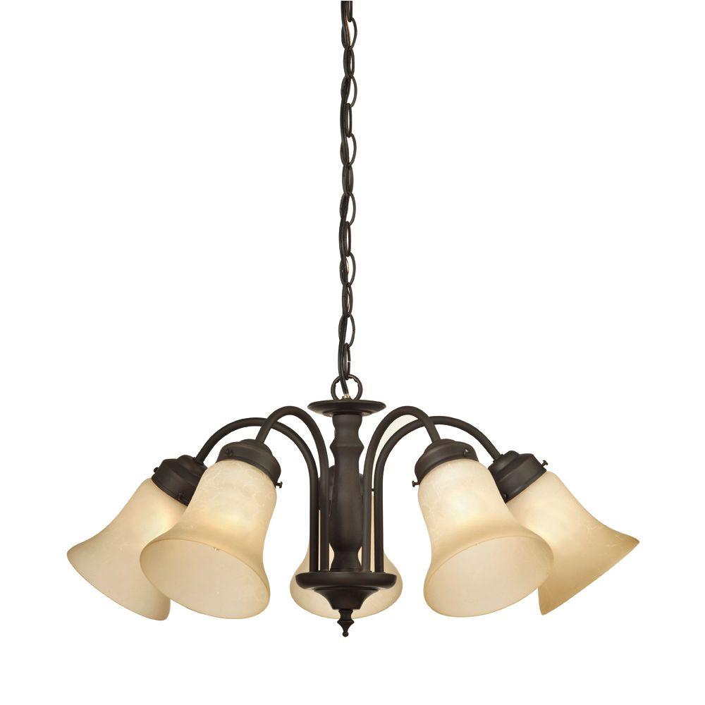 Westinghouse 62235 Trinity II 5-Light Chandelier, Oil Rubbed Bronze