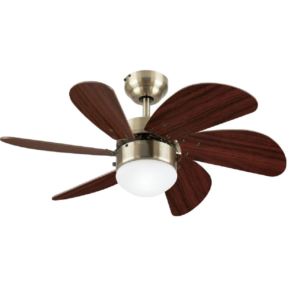 Westinghouse 72347 Turbo Swirl Ceiling Fan, Antique Brass, 30 Inch