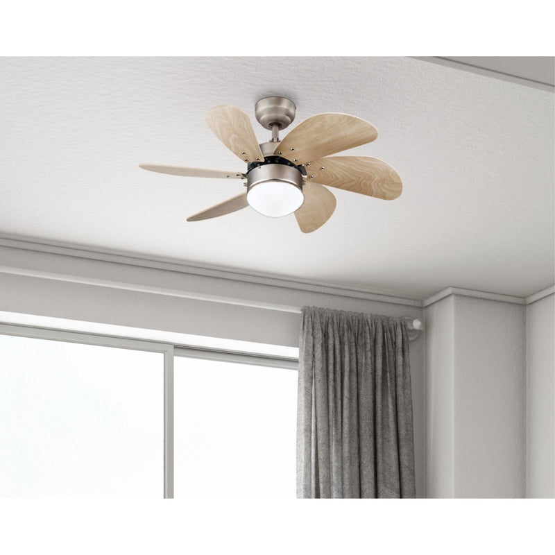 Westinghouse 72240 Turbo Swirl Ceiling Fan, Brushed Aluminum