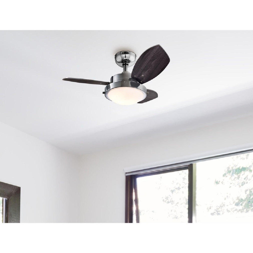 Westinghouse 72241 Wengue Indoor Ceiling Fan, Chrome, 30 Inch