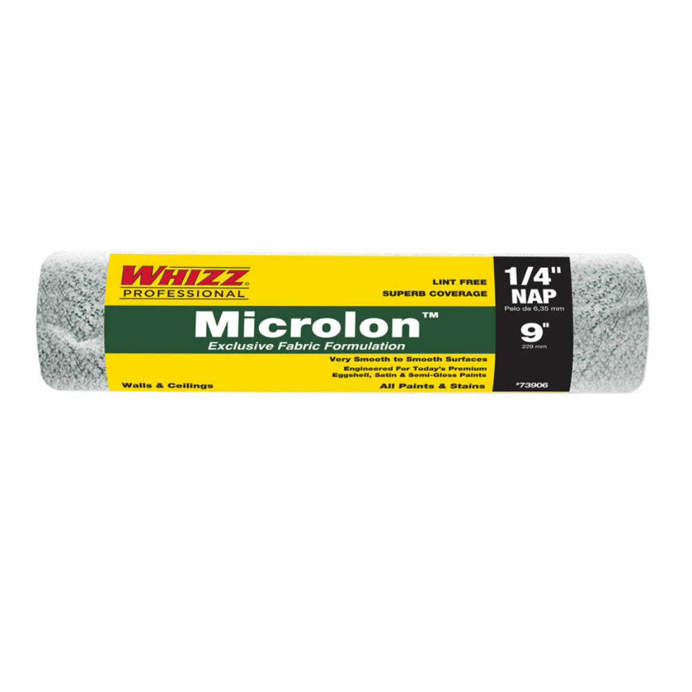 Whizz 73906 Professional Microlon Paint Roller Cover, 1/4"X9"