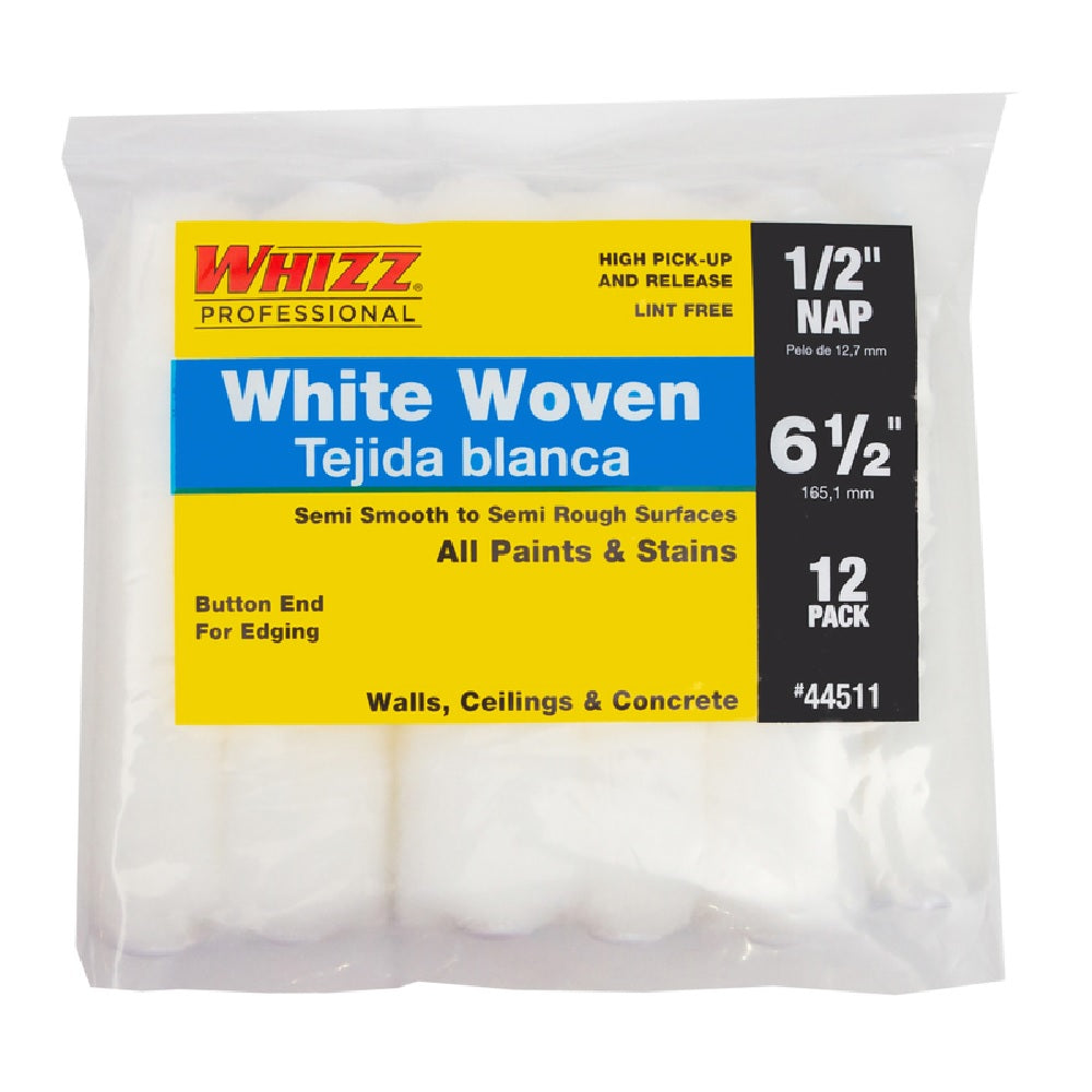 Whizz 44511 Professional Mini Paint Roller Cover Refill, White